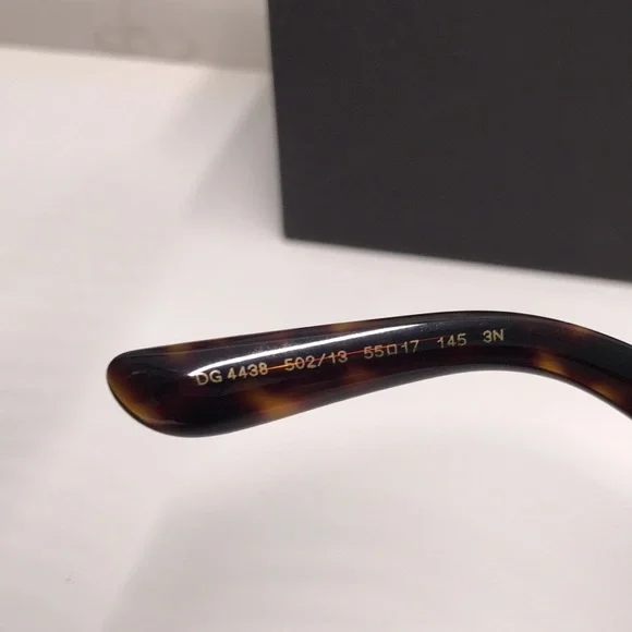 New Authentic Dolce & Gabbana DG4438 4536 Havana Square Sunglasses